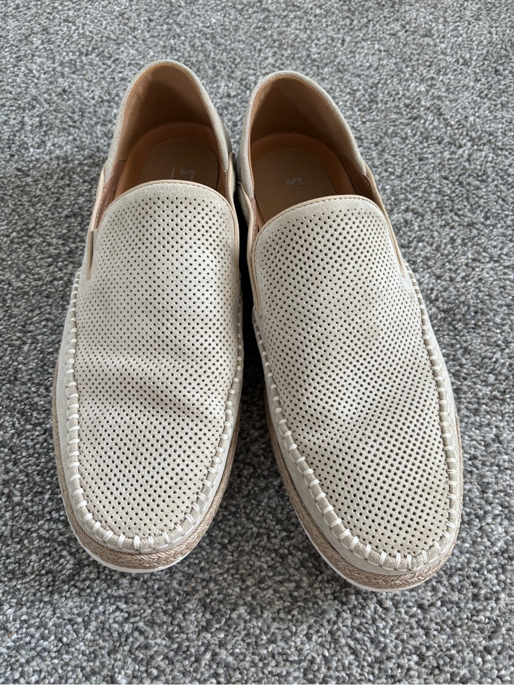 Men's Beige Slip-On Loafers
